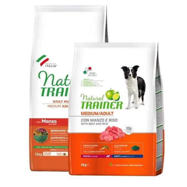 Natural Trainer Daily Nutrition Medium Adult con Manzo   bauzaarit.myshopify.com