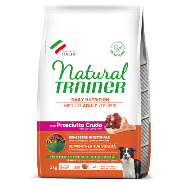 Natural Trainer Daily Nutrition Medium Adult con Prosciutto crudo  3 kg bauzaarit.myshopify.com
