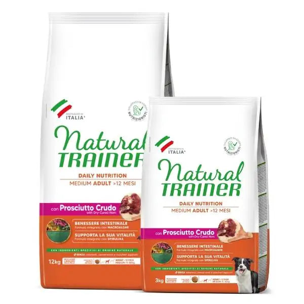 Natural Trainer Daily Nutrition Medium Adult con Prosciutto crudo   bauzaarit.myshopify.com