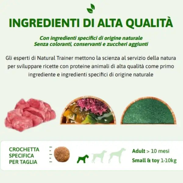 Natural Trainer Daily Nutrition Small&Toy Adult con Manzo   bauzaarit.myshopify.com