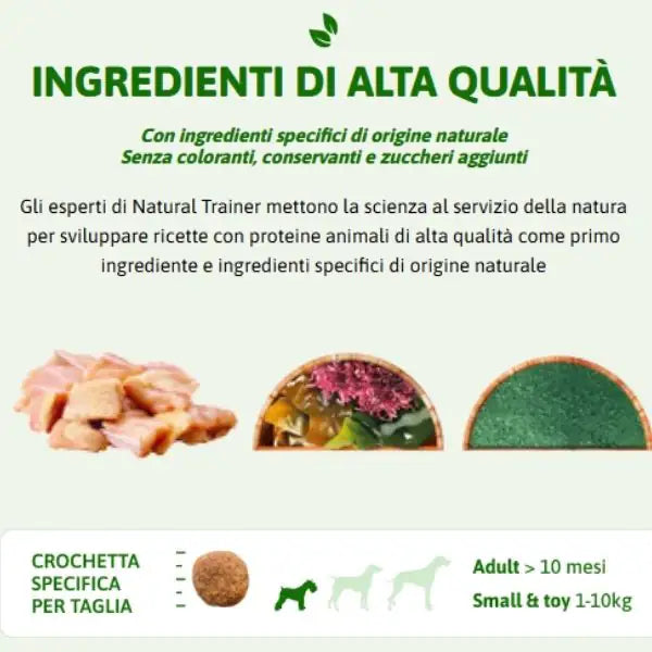 Natural Trainer Daily Nutrition Small&Toy Adult con Pollo fresco   bauzaarit.myshopify.com