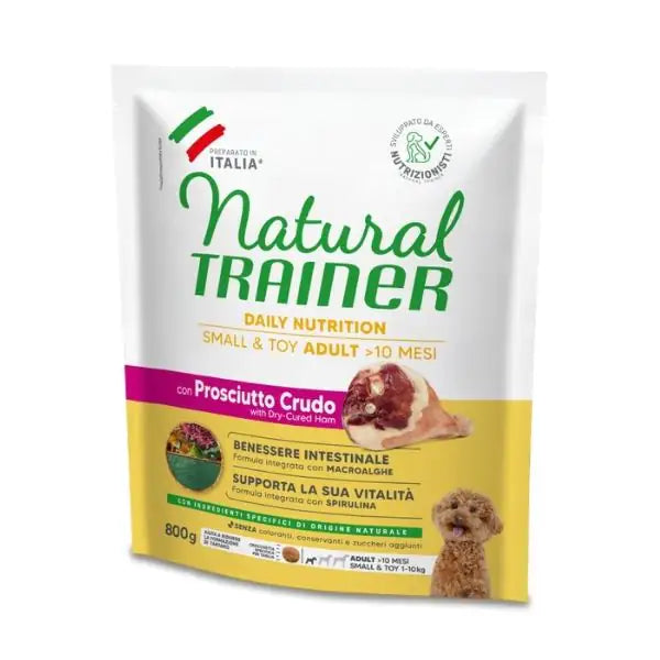 Natural Trainer Daily Nutrition Small&Toy Adult con Prosciutto crudo  800 gr bauzaarit.myshopify.com