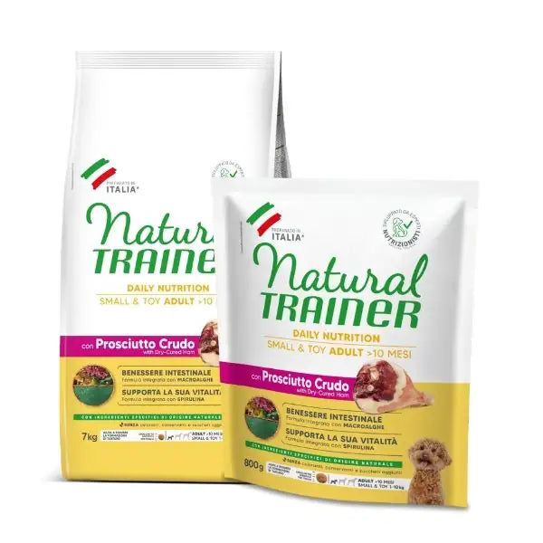Natural Trainer Daily Nutrition Small&Toy Adult con Prosciutto crudo   bauzaarit.myshopify.com