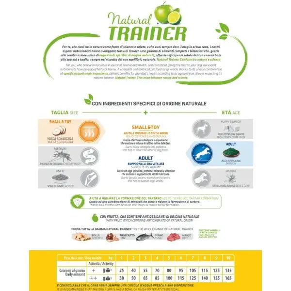 Natural Trainer Daily Nutrition Small&Toy Adult con Prosciutto crudo   bauzaarit.myshopify.com