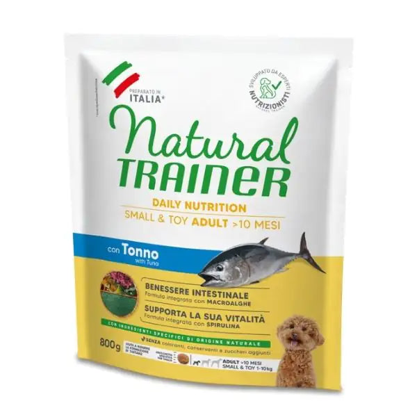 Natural Trainer Daily Nutrition Small&Toy Adult con Tonno  800 gr bauzaarit.myshopify.com