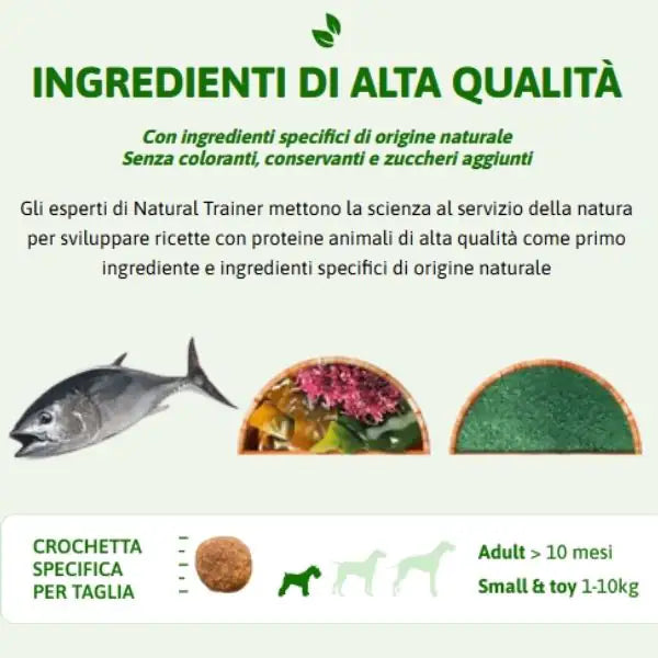 Natural Trainer Daily Nutrition Small&Toy Adult con Tonno   bauzaarit.myshopify.com