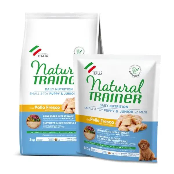 Natural Trainer Daily Nutrition Small&Toy Puppy&Junior con Pollo fresco   bauzaarit.myshopify.com