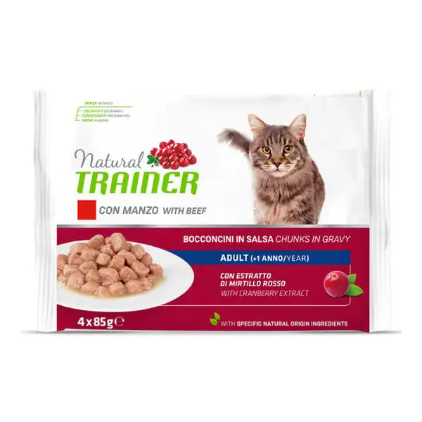 Natural Trainer Flowpack Adult (4x85 gr)  Manzo bauzaarit.myshopify.com