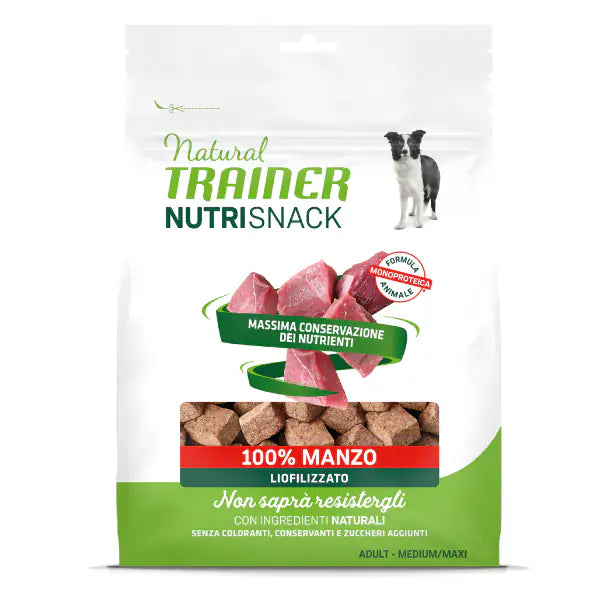 Natural Trainer Freeze Dried Nutrisnack Medium/Maxi  Manzo - 50 gr bauzaarit.myshopify.com
