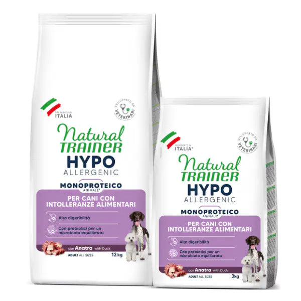 Natural Trainer Hypo Diet Monoproteico All Breeds Adult Dog con Anatra   Bauzaar.it
