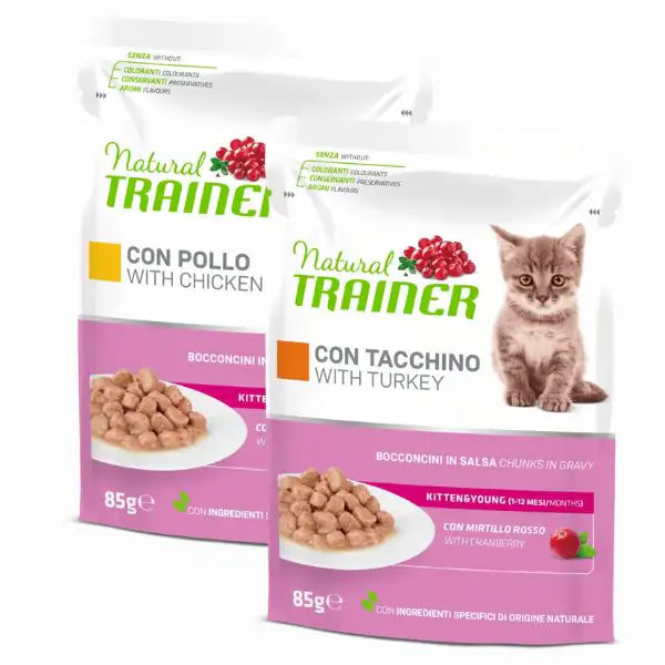 Natural Trainer Kitten&Young Bocconcini in salsa 85 gr   bauzaarit.myshopify.com