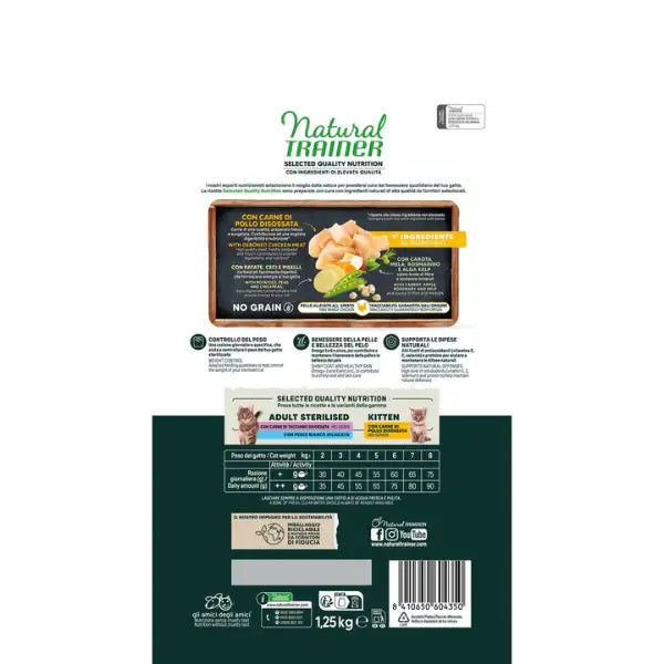 Natural Trainer Selected Quality Adult Cat Sterilised Pollo   bauzaarit.myshopify.com