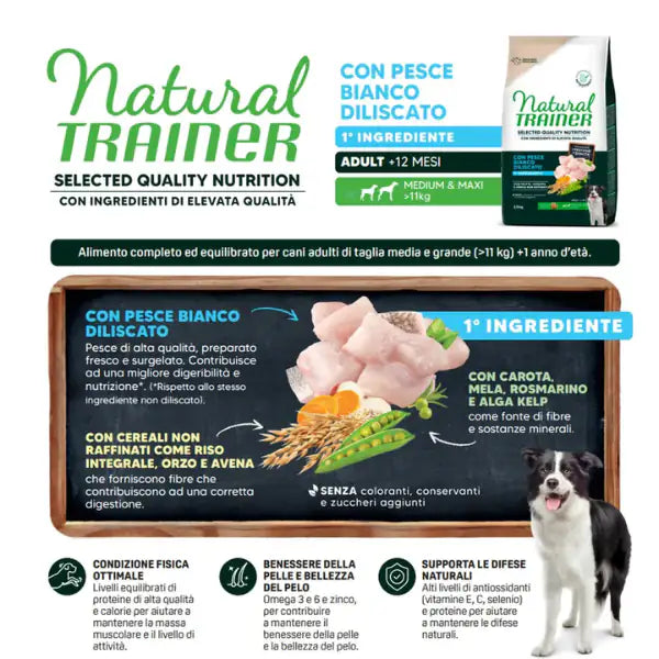 Natural Trainer Selected Quality Adult Medium e Maxi con Pesce Bianco   bauzaarit.myshopify.com