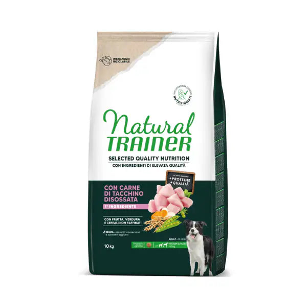 Natural Trainer Selected Quality Adult Medium e Maxi con Tacchino  10 kg (scadenza: 29/07/2026) bauzaarit.myshopify.com