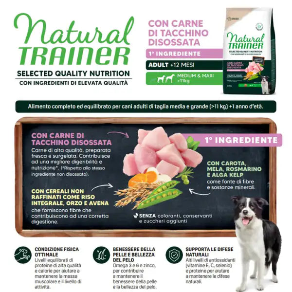 Natural Trainer Selected Quality Adult Medium e Maxi con Tacchino   bauzaarit.myshopify.com