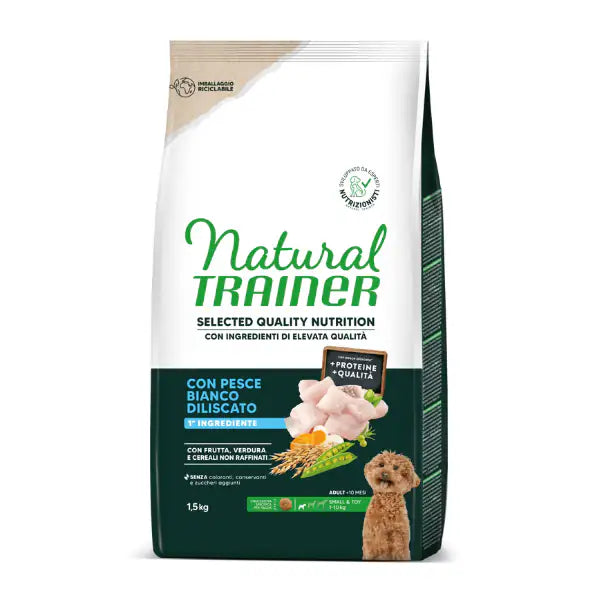 Natural Trainer Selected Quality Adult Mini con Pesce Bianco  1,5 kg bauzaarit.myshopify.com