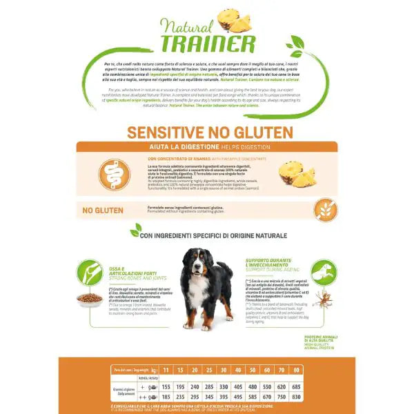Natural Trainer Sensitive Monoproteico Medium/Maxi Mature con Salmone e cereali integrali   bauzaarit.myshopify.com