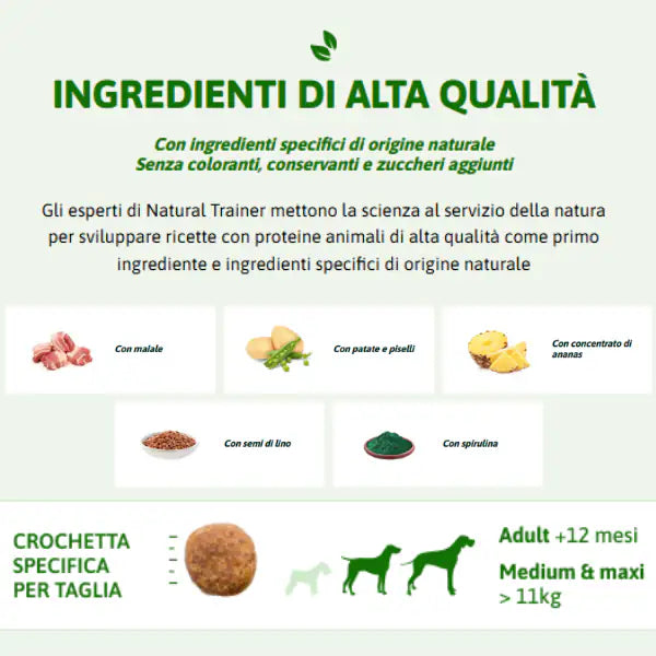 Natural Trainer Sensitive No Grain Medium&Maxi Adult con Maiale   bauzaarit.myshopify.com