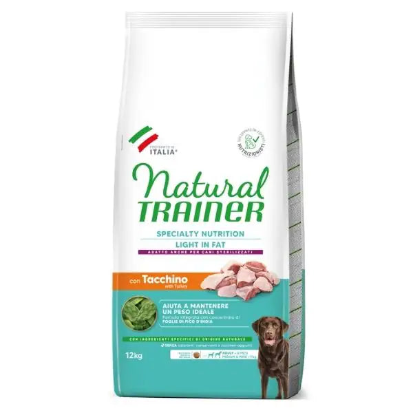 Natural Trainer Speciality Nutrition Light Low Fat Medium/Maxi Adult con Tacchino  12 kg bauzaarit.myshopify.com