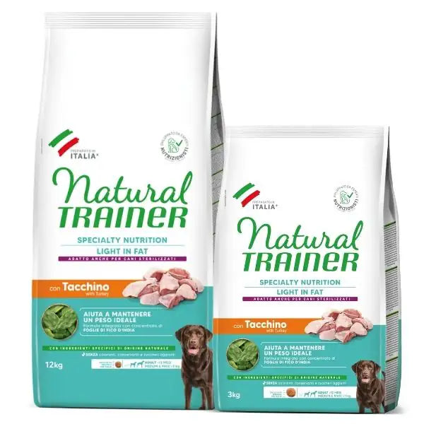 Natural Trainer Speciality Nutrition Light Low Fat Medium/Maxi Adult con Tacchino   bauzaarit.myshopify.com