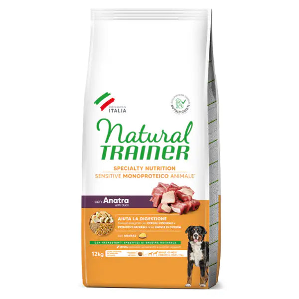 Natural Trainer Speciality Nutrition Sensitive Monoproteico Medium&Maxi Adult con Anatra e cereali integrali  12 kg bauzaarit.myshopify.com