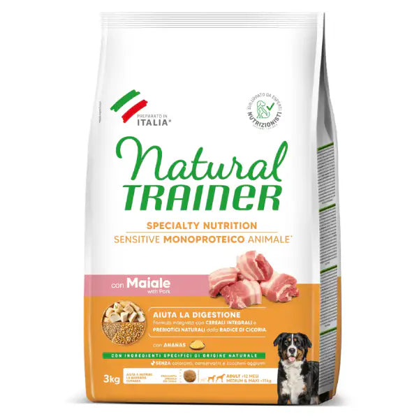Natural Trainer Speciality Nutrition Sensitive Monoproteico Medium&Maxi Adult con Maiale e cereali integrali  3 kg bauzaarit.myshopify.com
