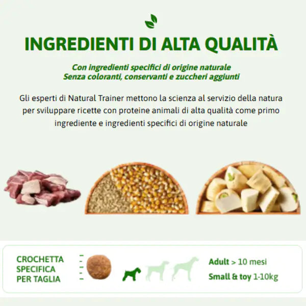 Natural Trainer Speciality Nutrition Sensitive Monoproteico Small&Toy Adult con Anatra e cereali integrali   bauzaarit.myshopify.com