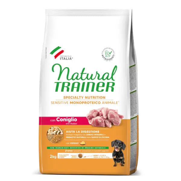 Natural Trainer Speciality Nutrition Sensitive Monoproteico Small&Toy Adult con Coniglio e cereali integrali  2 kg bauzaarit.myshopify.com