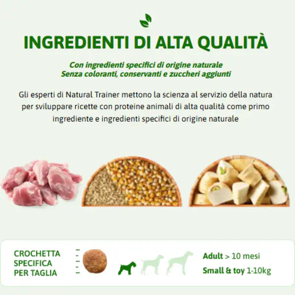 Natural Trainer Speciality Nutrition Sensitive Monoproteico Small&Toy Adult con Coniglio e cereali integrali   bauzaarit.myshopify.com