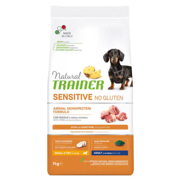 Natural Trainer Speciality Nutrition Sensitive Monoproteico Small&Toy Adult con Maiale e cereali integrali  2 kg bauzaarit.myshopify.com