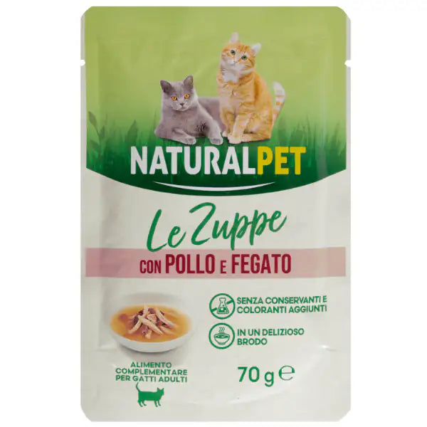 Naturalpet Cat Adult Zuppa in brodo 70 gr  Pollo e fegato bauzaarit.myshopify.com