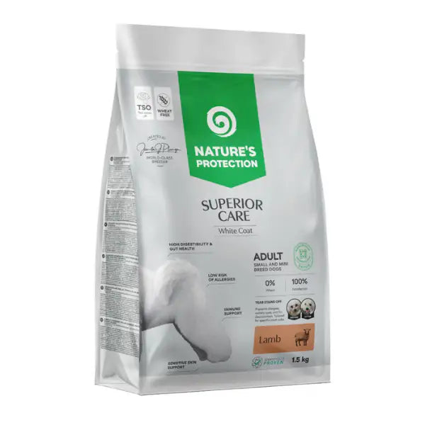 Nature’s Protection Superior Care Adult Small e Mini White Dogs Gluten Free Agnello   Bauzaar.it