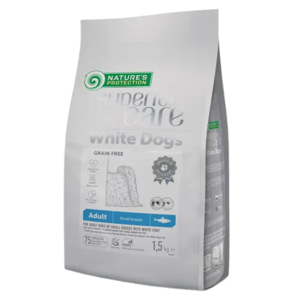 Nature’s Protection Superior Care Adult Small e Mini White Dogs Grain Free Aringa  1,5 kg bauzaarit.myshopify.com