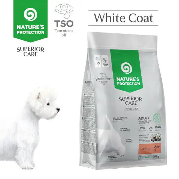 Nature’s Protection Superior Care Adult Small e Mini White Dogs Grain Free Salmone   Bauzaar.it