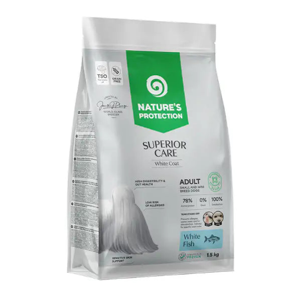 Nature’s Protection Superior Care Adult Small e Mini White Dogs Grain Free al Pesce Bianco   Bauzaar.it