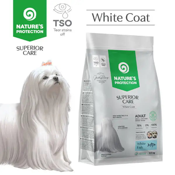 Nature’s Protection Superior Care Adult Small e Mini White Dogs Grain Free al Pesce Bianco   Bauzaar.it