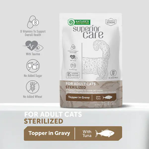 Nature’s Protection Superior Care Cat Adult Sterilised Alimento Complementare 70 gr   bauzaarit.myshopify.com
