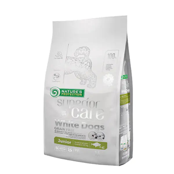 Nature’s Protection Superior Care Junior Small e Mini White Dogs Grain Free Pesce Bianco   bauzaarit.myshopify.com