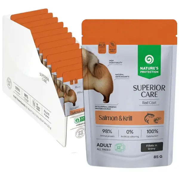 Nature’s Protection Superior Care Red Coat Dog Adult All Breeds Filetti in gelatina 85 gr   Bauzaar.it