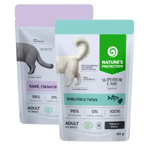 Nature’s Protection Superior Care Sterilised Cat Adult Filetti in gelatina 85 gr   Bauzaar.it