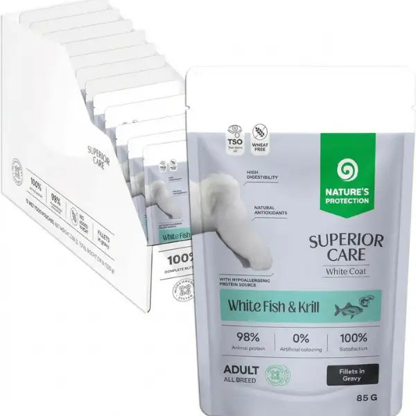 Nature’s Protection Superior Care White Coat Dog Adult All Breeds Filetti in gelatina 85 gr   Bauzaar.it
