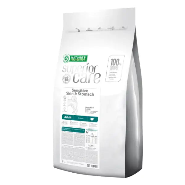 Nature's Protection Superior Care Dog Adult Sensitive Skin & Stomach Grain Free con Agnello  10 kg bauzaarit.myshopify.com