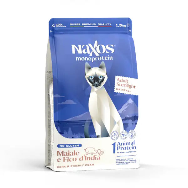 Naxos Monoprotein Cat Adult Sterilised Maiale e fico d'india  7 kg bauzaarit.myshopify.com