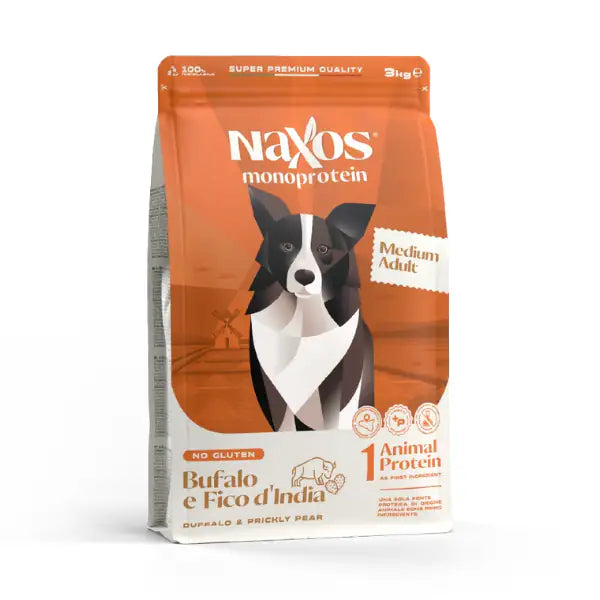 Naxos Monoprotein Dog Adult Medium Bufalo e fico d'india  12 kg bauzaarit.myshopify.com