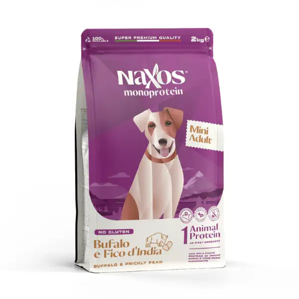 Naxos Monoprotein Dog Adult Mini Bufalo e Fico d'india  2 kg bauzaarit.myshopify.com