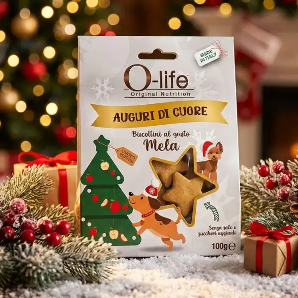 O-life Adult all breeds Biscottini di Natale per cani   bauzaarit.myshopify.com