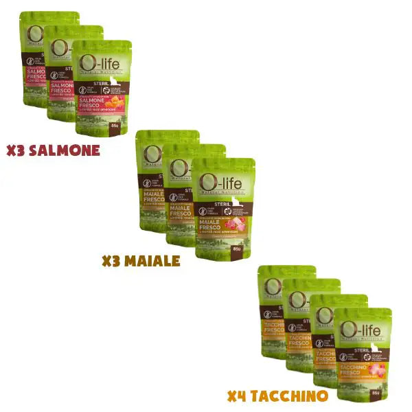 O-life Cat Sterilised Grain Free Straccetti in salsa multipack 10x85 gr   bauzaarit.myshopify.com