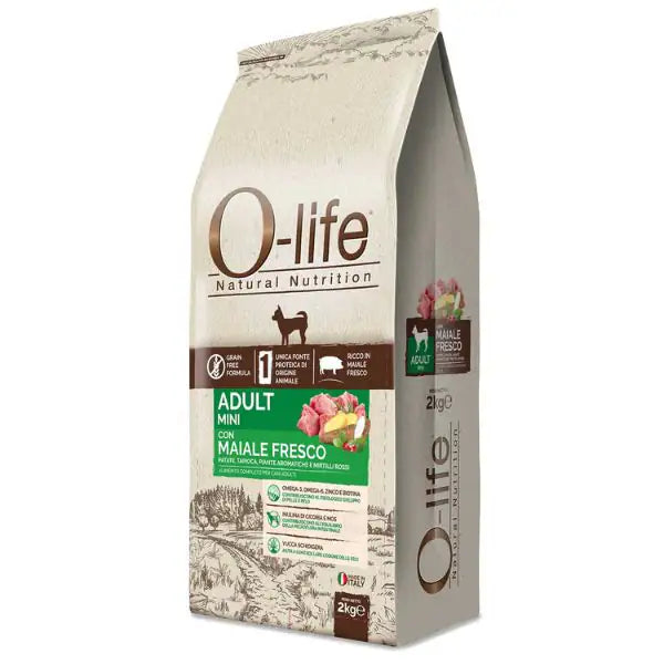 O-life Dog Grain Free Adult Mini Maiale fresco e Patate  2 kg bauzaarit.myshopify.com