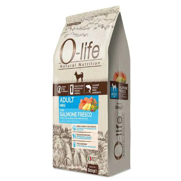 O-life Dog Grain Free Adult Mini Salmone fresco  800 gr bauzaarit.myshopify.com