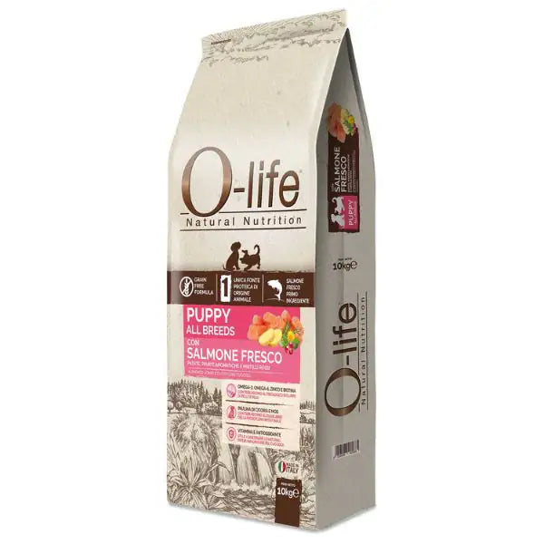 O-life Dog Grain Free Puppy All Breeds Salmone fresco  10 kg bauzaarit.myshopify.com